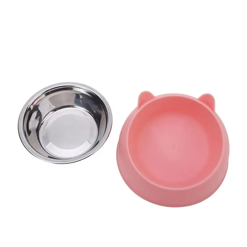 Inclined Stainless Steel Pet Bowl for Cats & Dogs