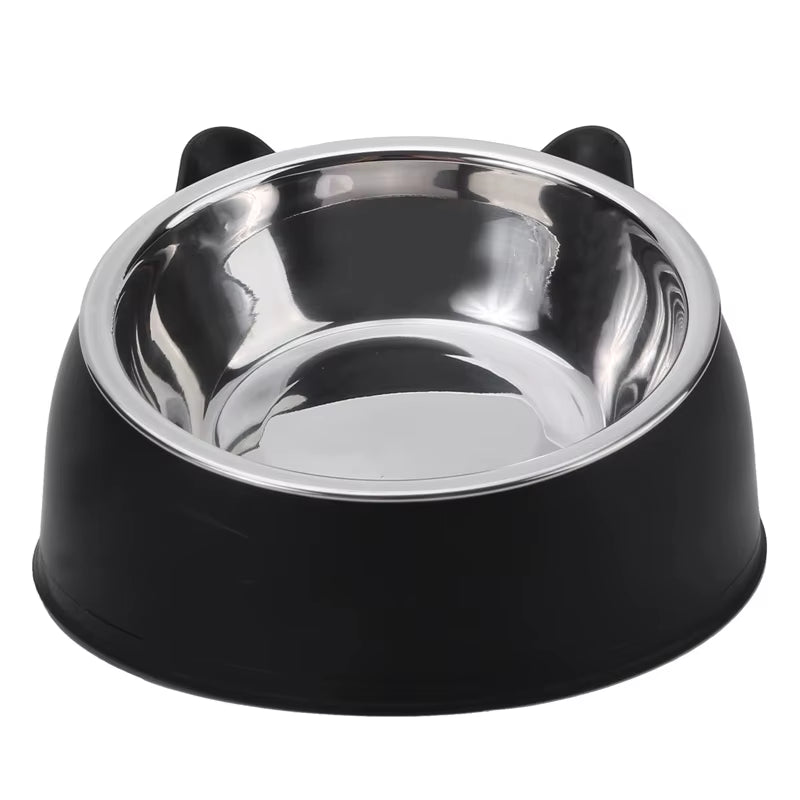 Inclined Stainless Steel Pet Bowl for Cats & Dogs