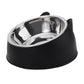 Inclined Stainless Steel Pet Bowl for Cats & Dogs