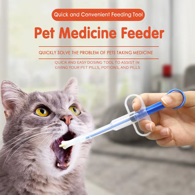 Stress-Free Pet Feeding Tool for Cats & Dogs – Soft Tip Easy Tablet Feeder